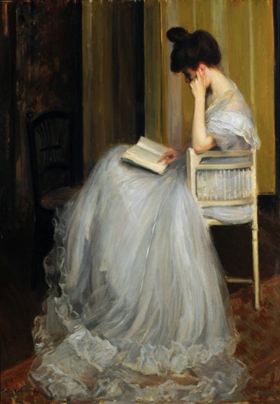 Frau beim Lesen von Jacques Emile Blanche