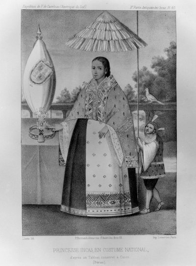 Inka-Prinzessin, Nationaltracht (1852) von Jacques Francois Gauderique Llanta