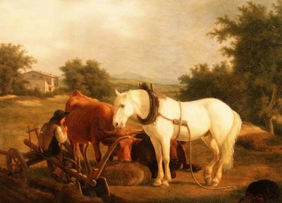 Das Pflugteam ruht von Jacques Laurent Agasse