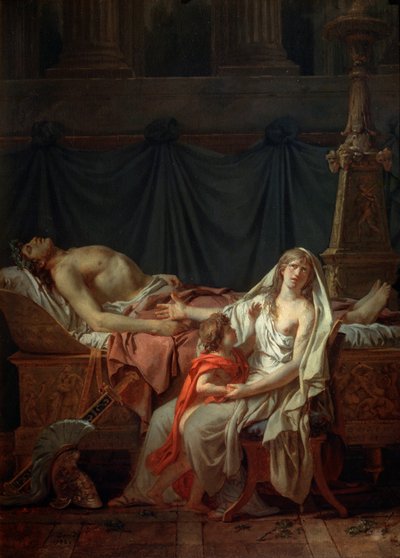 Andromache trauert um Hector, 1783 von Jacques Louis David