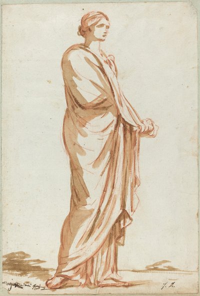 Römische Statue einer stehenden Frau von Jacques Louis David