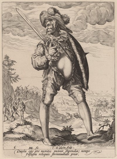 Fahnenträger von Jacques de Gheyn II after Hendrik Goltzius