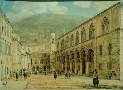 Platz in Ragusa (Dubrovnik) von Jakob Alt