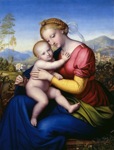 Madonna mit Kind und Papagei von Jakob Götzenberger