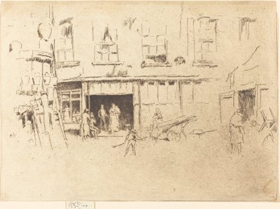 Kleiner Hof, ca. 1880 von James Abbott McNeill Whistler