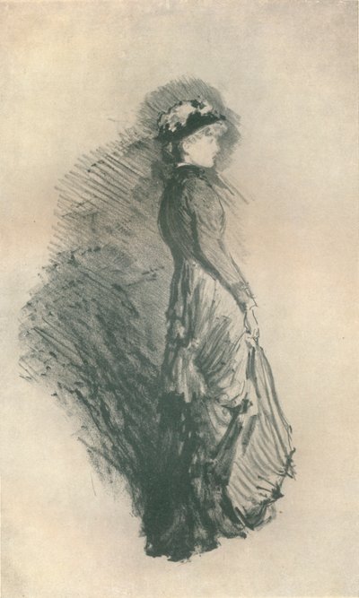 Studie: Stehende Figur, 1878, 1904 von James Abbott McNeill Whistler