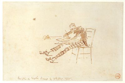 Walter Sickert (1860-1942) beim Skizzieren, 1885 von James Abbott McNeill Whistler