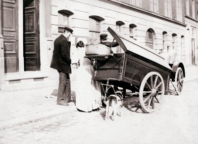 Menschen und Hundekarren, Antwerpen, 1898 von James Batkin