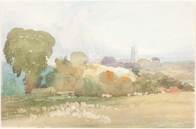 Landschaft mit Kirchturm von James Bulwer