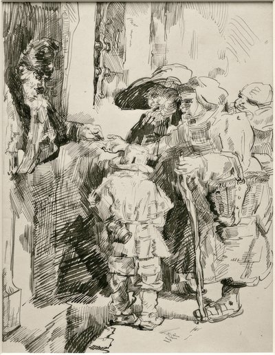 Die Bettler an der Haustür von James Sidney Ensor