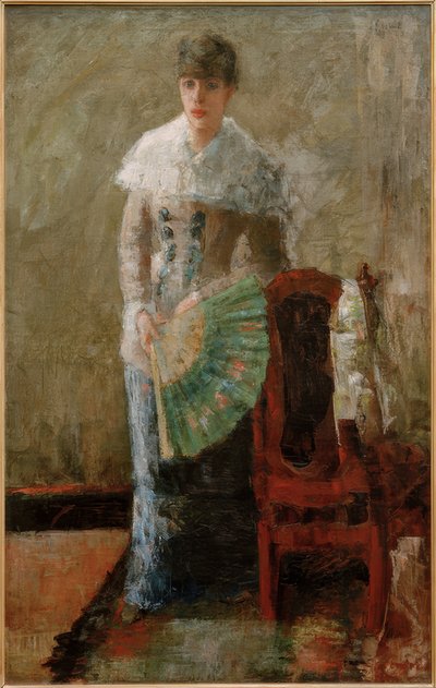 Die Dame mit dem Fächer von James Sidney Ensor