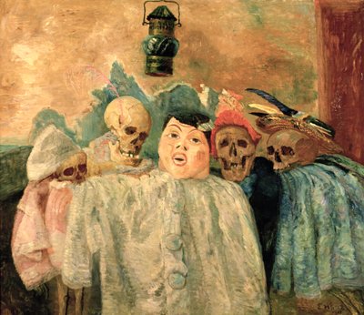 Pierrot und Skelette von James Ensor