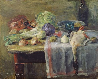 Stillleben mit Ente von James Ensor