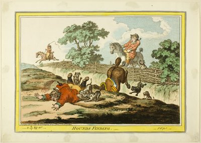 Hunde finden von James Gillray