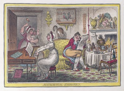 Matrimoniale Harmonien, veröffentlicht 1805 von James Gillray