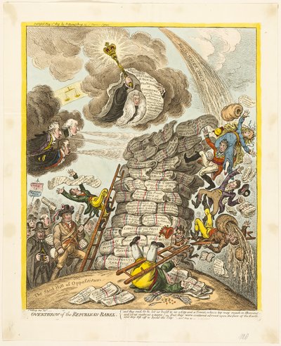 Sturz des Republikanischen-Babel von James Gillray