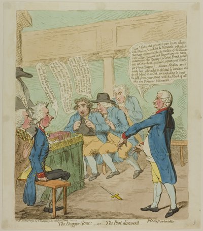 Die Dolchszene von James Gillray