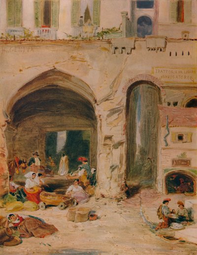 Ein Innenhof in Genua von James Holland