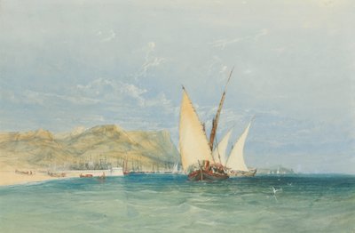 Küstenszene mit Segelbooten von James Holland