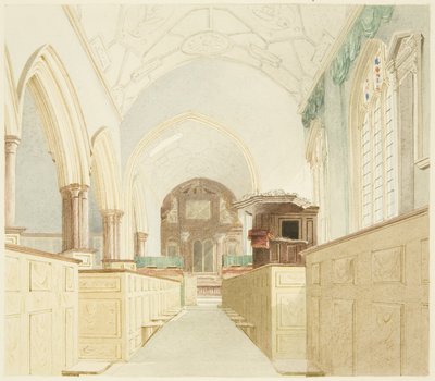 Innenraum der St. Mary-le-Port Kirche von James Johnson
