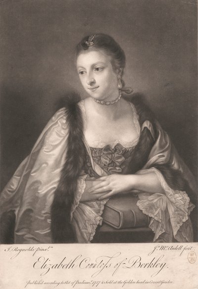 Elizabeth, Gräfin von Berkeley von James McArdell