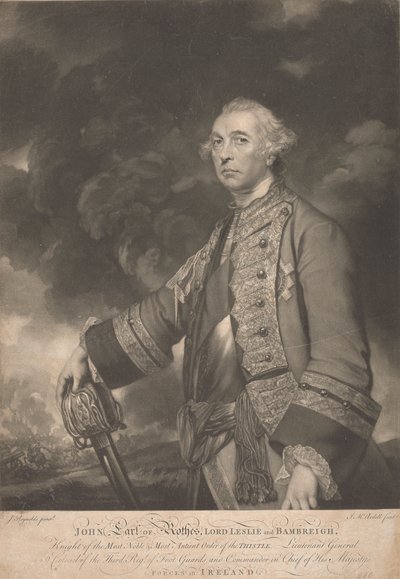 General John Leslie, 10. Earl of Rothes von James McArdell