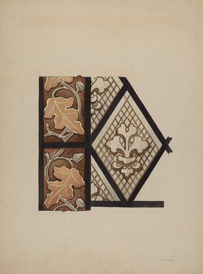 Bemaltes Glasfenster, ca. 1937 von James McLellan