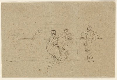 Figuren an einem Geländer von James McNeill Whistler
