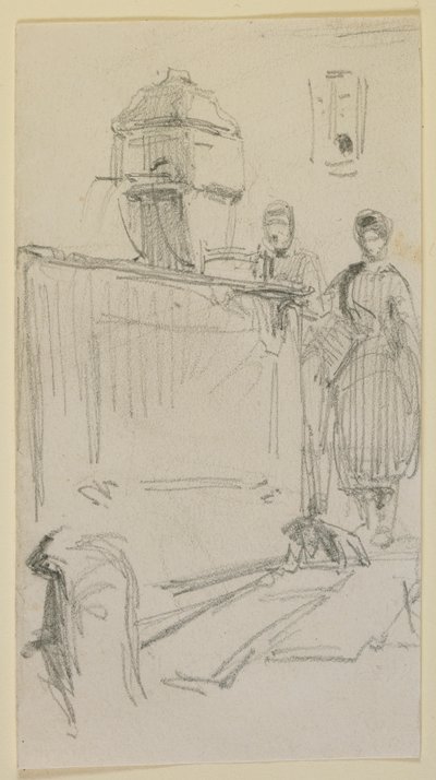 Figuren bei einem Brunnen von James Abbott McNeill Whistler