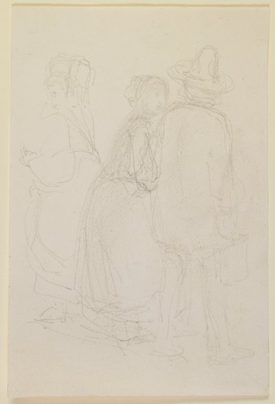 Gruppe von drei stehenden Figuren von James Abbott McNeill Whistler