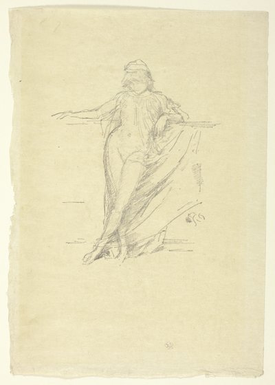 Kleine drapierte Figur, lehnend von James Abbott McNeill Whistler
