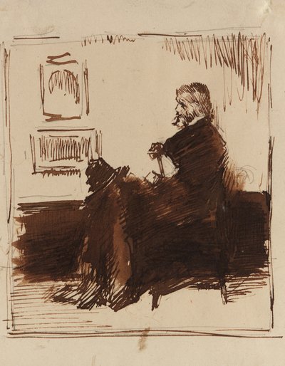 Porträtskizze von Thomas Carlyle von James Abbott McNeill Whistler