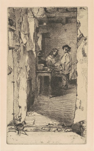 Lumpensammler, Quartier Mouffetard, Paris von James Abbott McNeill Whistler