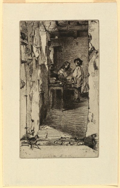 Lumpensammler, Quartier Mouffetard, Paris von James Abbott McNeill Whistler