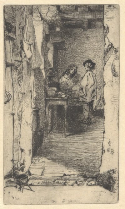 Lumpensammler, Quartier Mouffetard, Paris von James Abbott McNeill Whistler