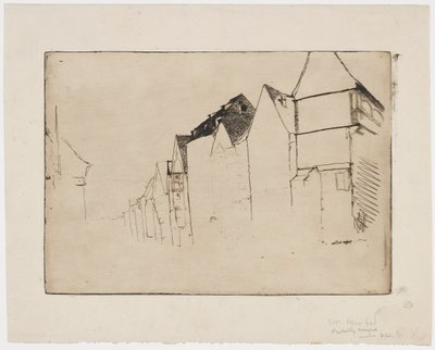 Skizze von Häusern von James Abbott McNeill Whistler