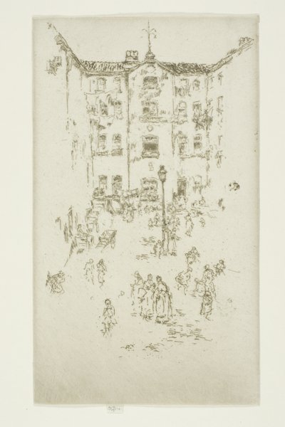 Der Hof, Brüssel von James Abbott McNeill Whistler