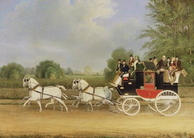 Der London-Farringdon-Kutschwagen passiert Buckland House, Berkshire von James Pollard