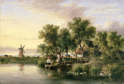 Ein sonnenbeschienener Fluss in Norfolk von James Stark