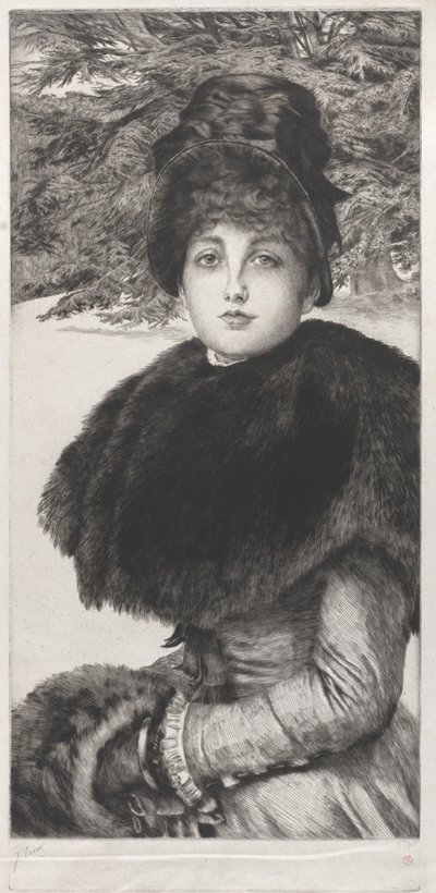 Ein Winterspaziergang, 1880 von James Tissot