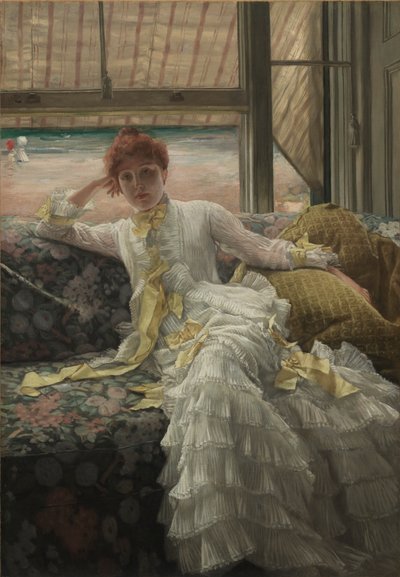 Am Meer (Juli: Beispiel eines Porträts) von James Tissot