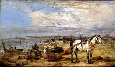 Fischerleute am Strand von James Ward
