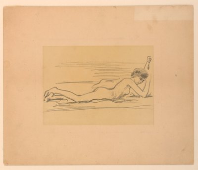 Skizze eines weiblichen Aktes von James Wells Champney