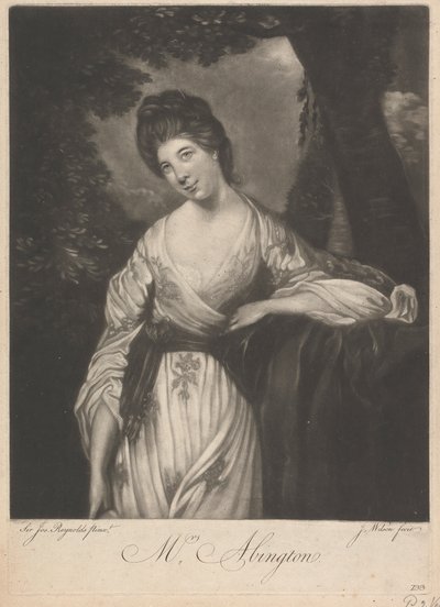 Mrs. Frances Abington (geb. Barton) von James Wilson