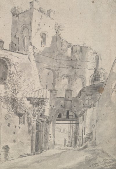 Römische Ruinen: Turm und Tor von Jan Asselijn