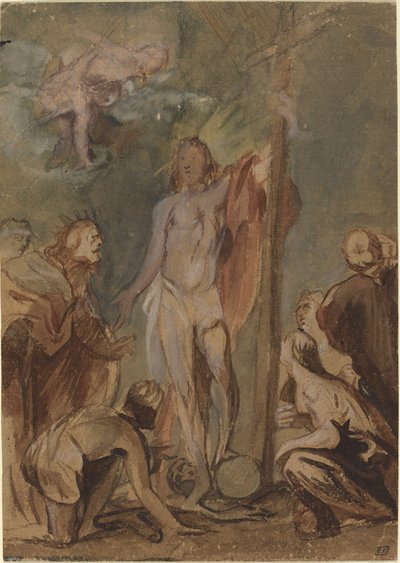 Der auferstandene Christus umgeben von Heiligen von Jan Boeckhorst