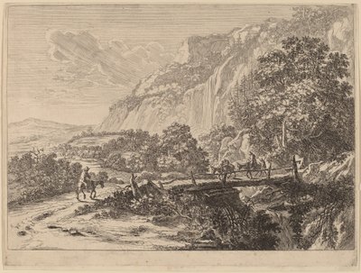 Die Holzbrücke bei Sulmona, in der Nähe von Tivoli von Jan Both