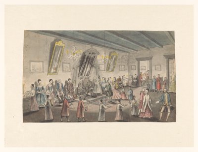 Holländische Hochzeitsfeier in Batavia von Jan Brandes