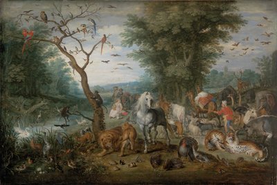 Paradieslandschaft mit Tieren von Jan Brueghel the Younger