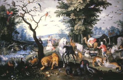 Die Tiere betreten die Arche Noah von Jan Brueghel the Younger